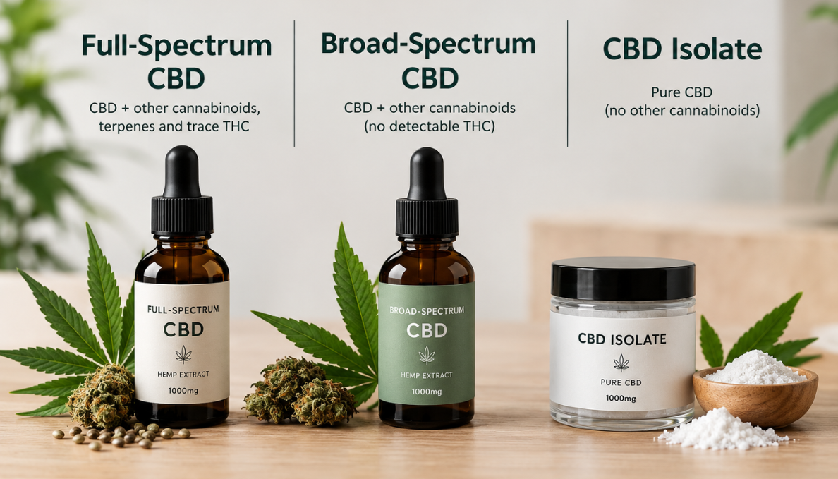 Full-Spectrum vs Broad-Spectrum vs CBD Isolate: What's the Difference?