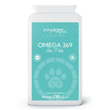 Voyager Omega 369 for Pets supplement bottle on a white background
