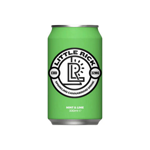 12 x Little Rick Drink 32mg CBD Sparkling 330ml Mint & Lime