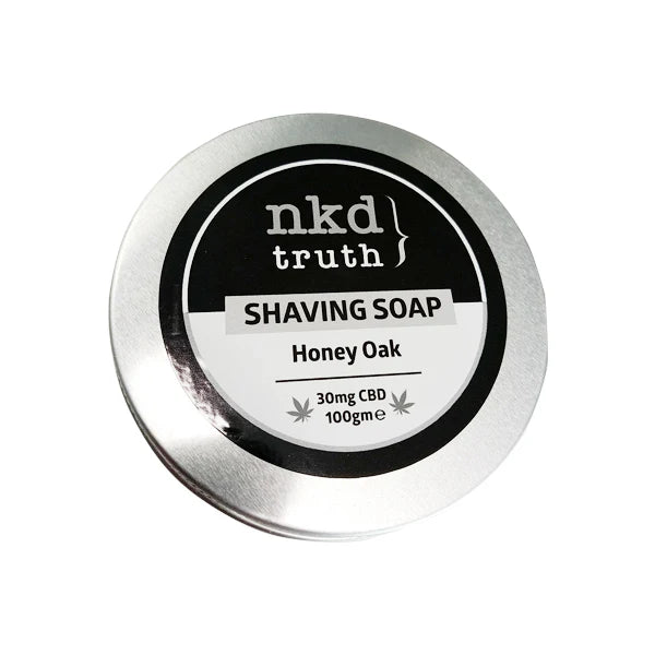 NKD 30mg CBD Speciality Shaving Soap 100g - Honey Oak (Buy 1 Get 1 Free)