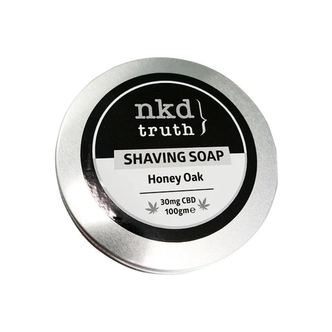 NKD 30mg CBD Speciality Shaving Soap 100g - Honey Oak (Buy 1 Get 1 Free)