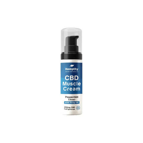 Hempthy 250mg Broad Spectrum CBD Muscle Cream - 50g