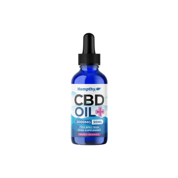 Hempthy 2000mg CBD Oil Full Spectrum Food Supplement Mixed Berries - 30ml