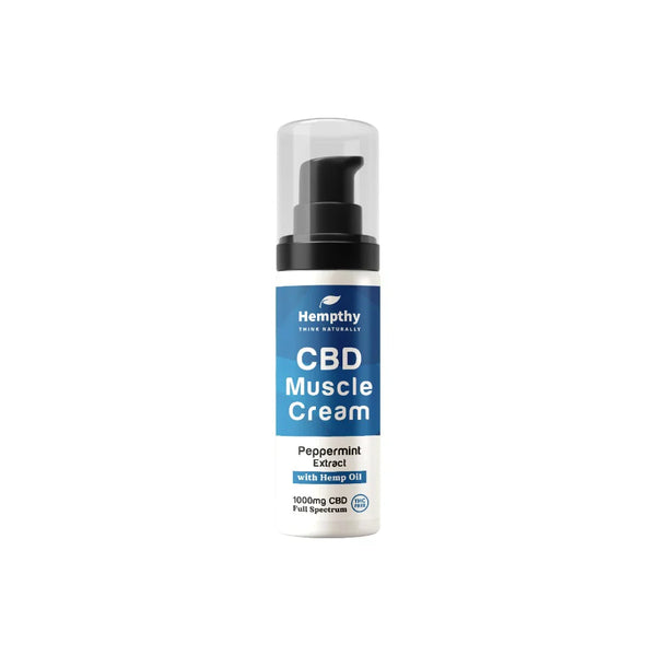 Hempthy 1000mg Broad Spectrum CBD Muscle Cream - 50g