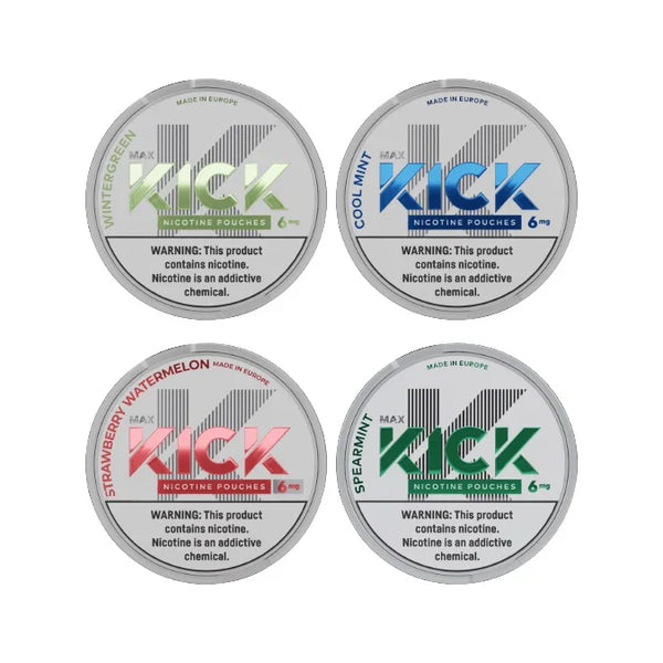 6mg Max Kick Nicotine Pouches - 20 Pouches