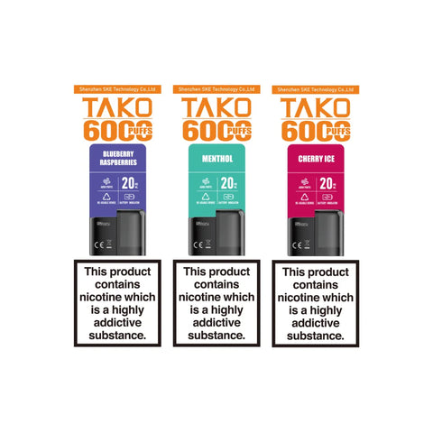 20mg Sikary Tako SP6000 Prefilled Pods 6000 Puffs
