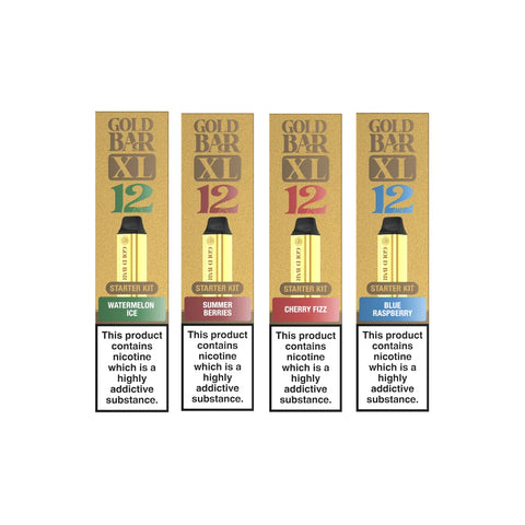 20mg Gold Bar XL Prefilled Pod Vape Kit 10000 Puffs