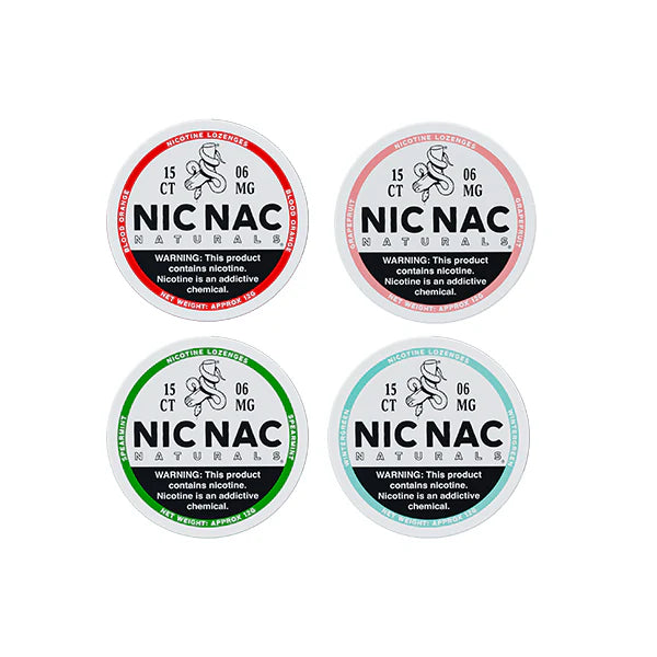6mg Nic Nac Naturals Nicotine - 15 Lozenge Tablets (Buy 2 Get 1 Free)