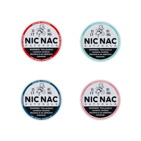 3mg Nic Nac Naturals Nicotine - 15 Lozenge Tablets (Buy 2 Get 1 Free)