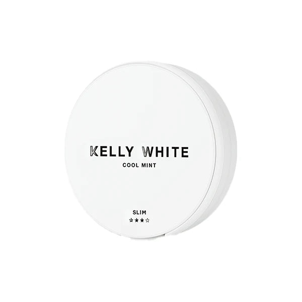 Short Dated :: 15mg Kelly White Slim Medium Cool Mint Nicotine Pouches - 20 Pouches