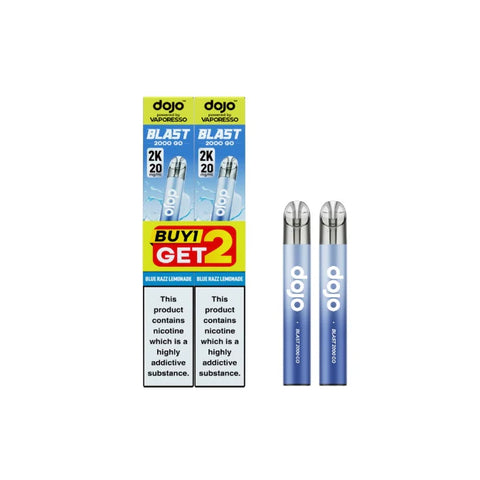20mg Vaporesso Dojo Blast 2000 Go Transparent Prefilled Pod Vape Kit Bundle