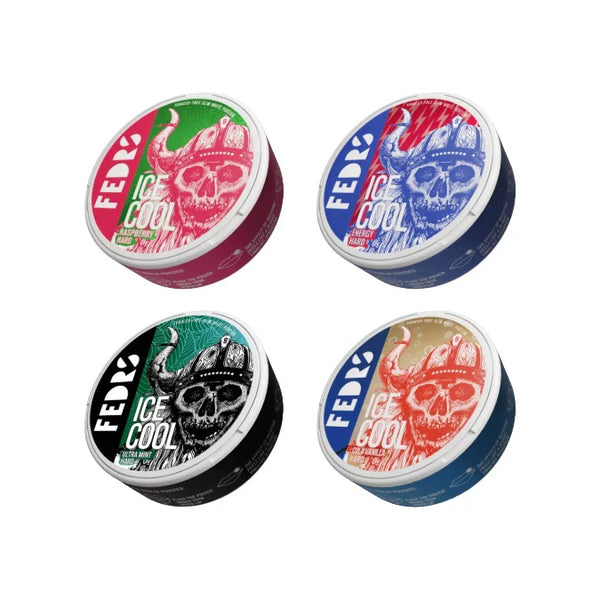 65mg FEDRS Ice Cool Hard Nicotine Pouches - 20 Pouches