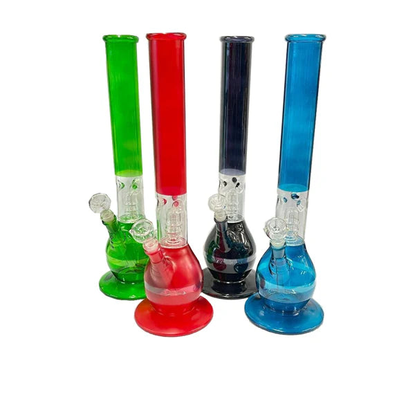 46cm Large Percolator Colour Glass Bong With Glass Bowl AC-205 (SM-2381)