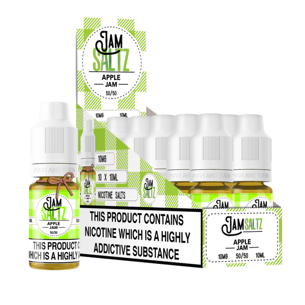 Jam Saltz 10ml Nic Salts 10mg (50/50 VG/PG) – Pack of 10
