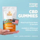 Orange county CBD Gummy Bears (Small Tub)