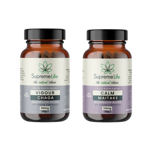 Cholesterol: Chaga and Maitake Capsules Bundle
