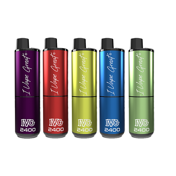 20mg IVG 2400 4 in 1 Pod Rechargeable Vape Kit 2400 Puffs (2 FOR £17.98)