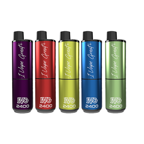 20mg IVG 2400 4 in 1 Pod Rechargeable Vape Kit 2400 Puffs (2 FOR £17.98)