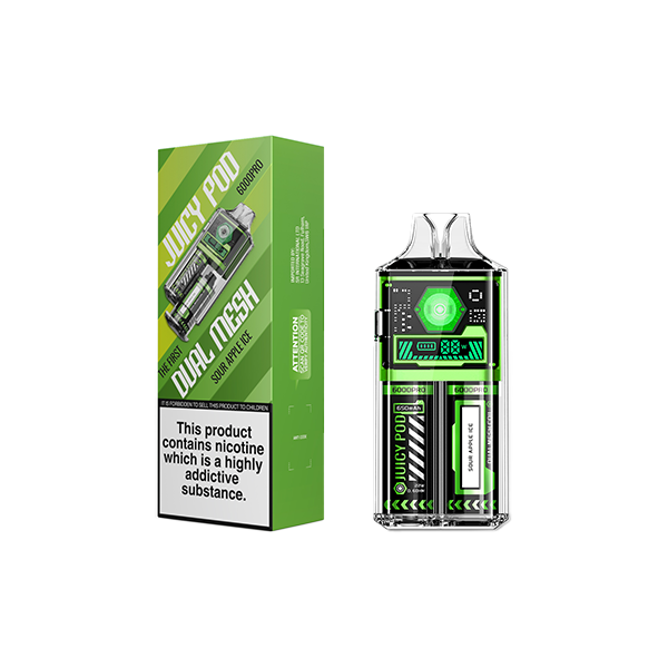 20mg Juicy Pod 6000 Pro Disposable Vape Kit 6000 Puffs [3 FOR £24]