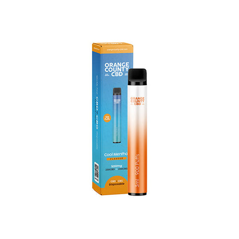 Orange County CBD 500mg CBD & CBG Disposable Vape Device 900 Puffs