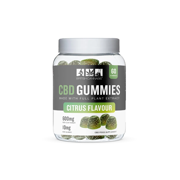 CBD by British Cannabis 600mg CBD Gummies Citrus - 60 Pieces