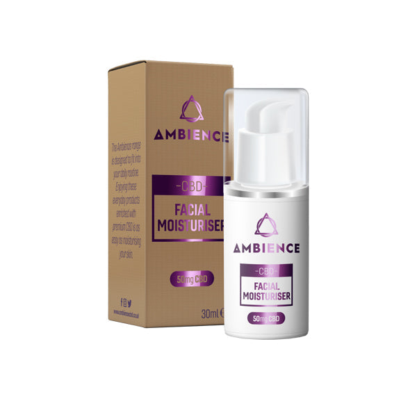 Ambience CBD Infused 50mg CBD Facial Moisturiser 30ml (Buy 1 Get 2 Free)