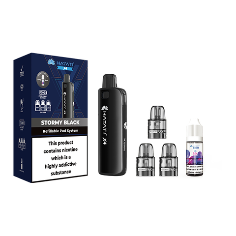 Hayati X4 Refillable Pod Vape Kit Includes 1X Nic Salts 20mg + 3x Refillable Pods