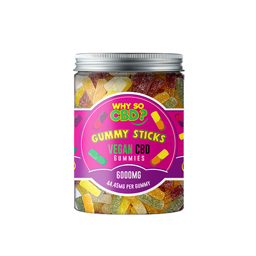 Why So CBD? 6000mg Broad Spectrum CBD Large Vegan Gummies