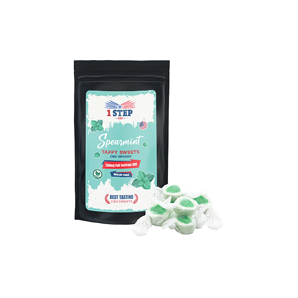 1 Step CBD 250mg Spearmint Taffy Grab Bag - 150g