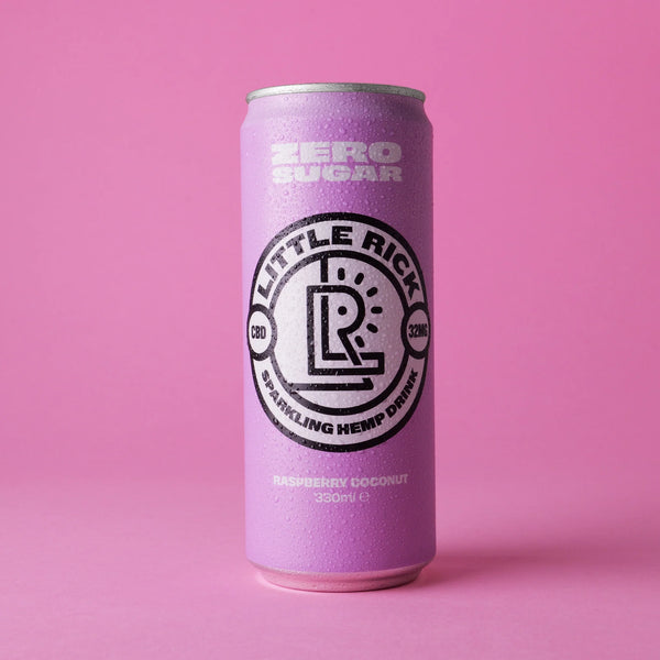 Little Rick Raspberry Coconut CBD Sparkling Drink