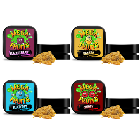 Mega Fruits CBD Crumble 85% CBD 4.5% CBG 1g – Broad Spectrum Flavoured Crumble