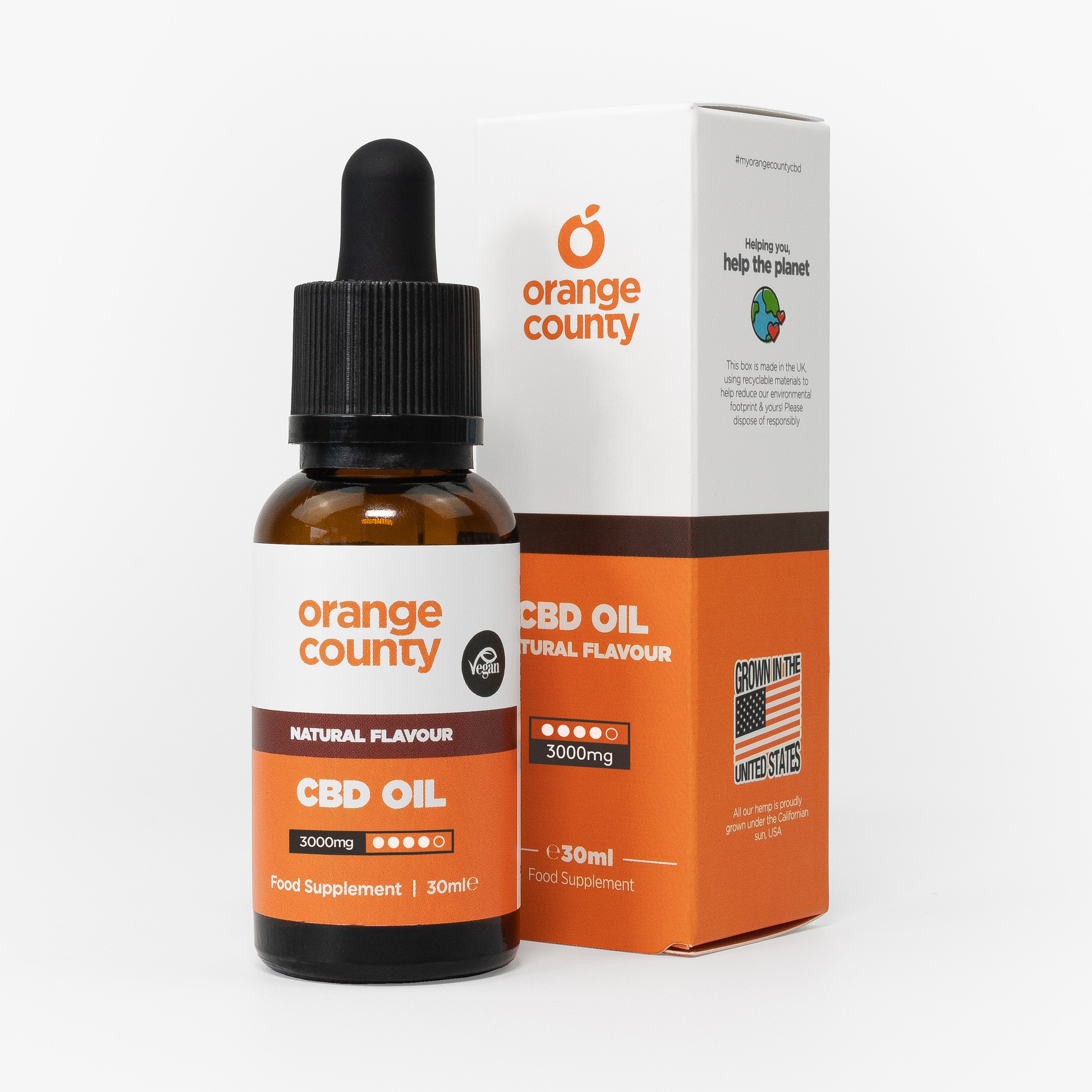 Orange County CBD 3000mg Full Spectrum CBD Oil 30ml | Premium High Strength Hemp Extract