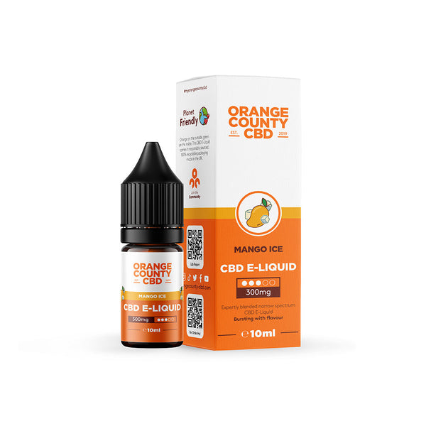 Orange County CBD E-Liquid 300mg (10ml) - Mango Ice