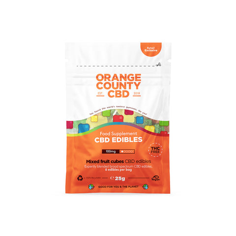 Orange County CBD 100mg CBD Gummy Cubes Mini Bag