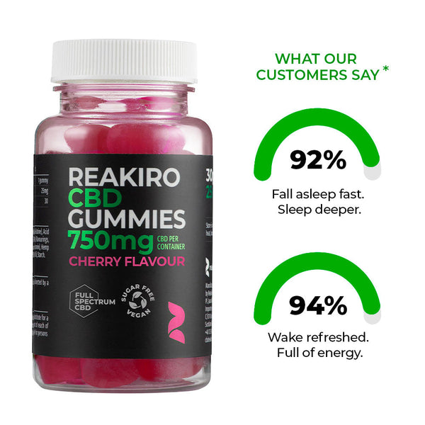 CBD Vegan Gummies 750mg Cherry flavour 30pcs