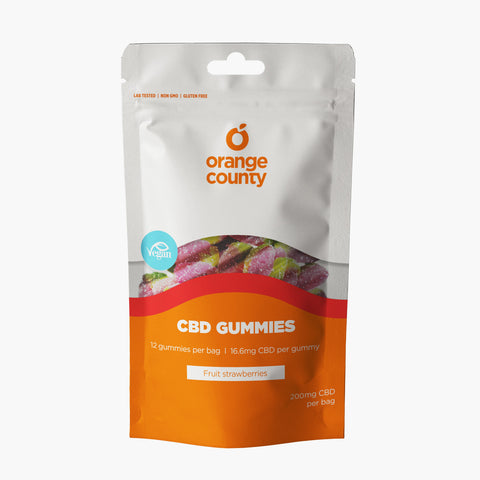 Orange County CBD Gummy Strawberries Grab Bag 200mg | Broad Spectrum CBD Gummies