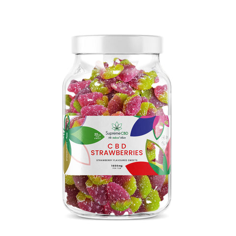CBD Large Gummy Strawberries (1600mg)