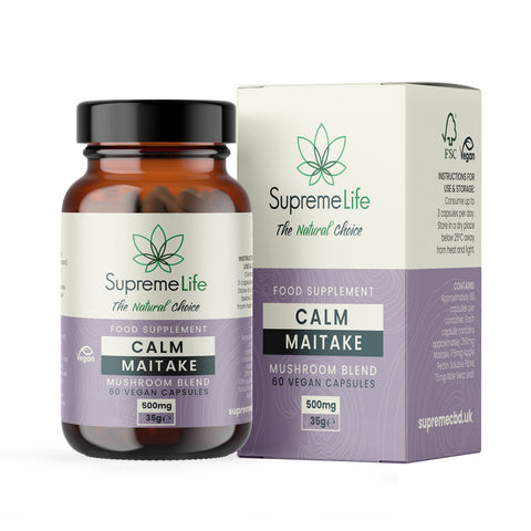 Maitake Mushroom Vegan Capsules - Calm (500mg)