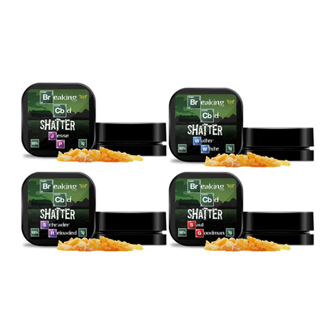 Breaking CBD Shatter 98% 1g – High-Purity CBD Concentrate (5 Flavours)
