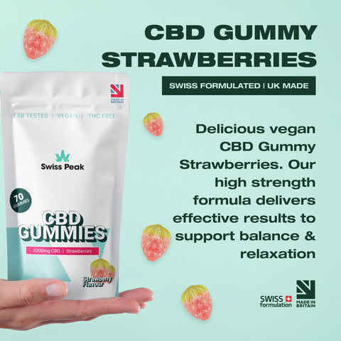 CBD Strawberry Gummies 3200mg - 4800mg | 70 Gummies