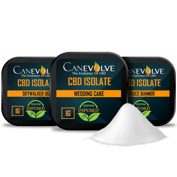 Canevolve Terpene Infused CBD Isolate 1g – CO2 Extracted Crystal