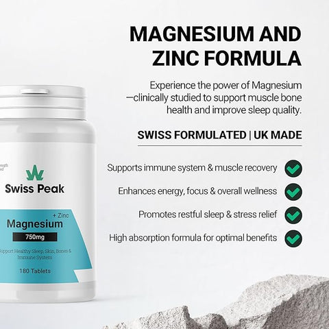 Magnesium Citrate Tablets 750mg | 60 Servings