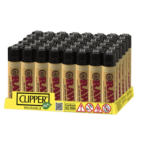 48 Clipper RAW Printed Refillable Lighters