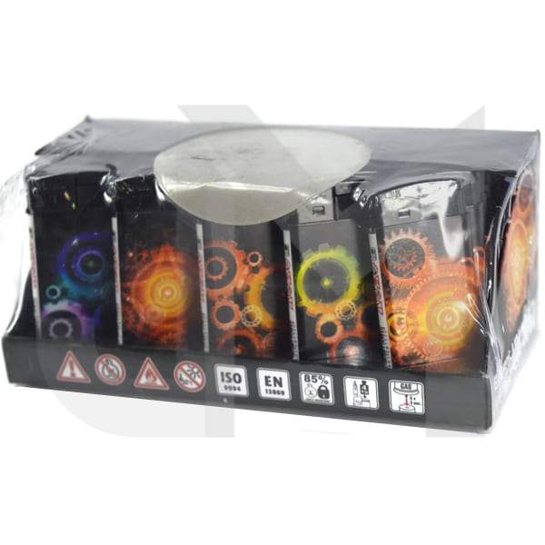 4Smoke Refillable Flat Printed Lighters 25 Pack - XHD8111