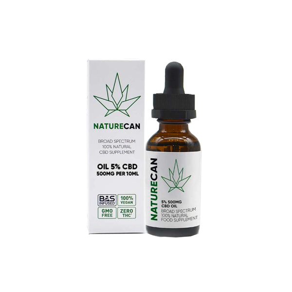 Naturecan 5% 500mg CBD Broad Spectrum MCT Oil 10ml