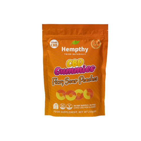 Hempthy 300mg CBD Gummies 30 Ct Pouch