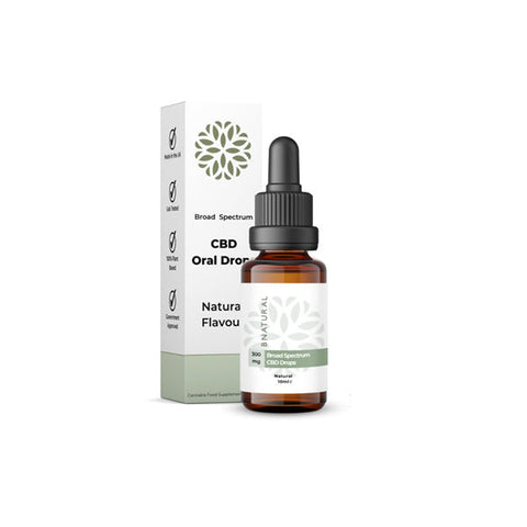 Bnatural 300mg Broad Spectrum CBD Natural Oral Drops - 10ml