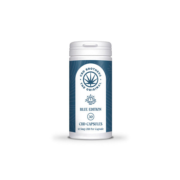 CBD Brothers Blue Edition 375mg CBD/CBDA Vegan Capsules - 30 Caps