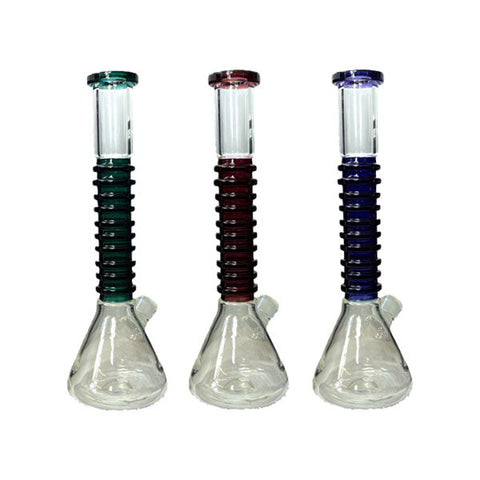 14" Large Percolator Beaker Base Glass Bong - GB002