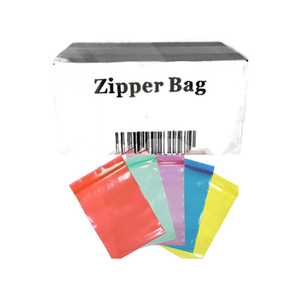 5 x Zipper Branded 30mm x 30mm Green Bags